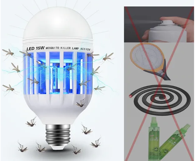 Світлодіодна лампа-ловушка для комах Zapp Light 9W LED, знищувач комарів і нічник, безпечна у використанні Одеса - фото 8