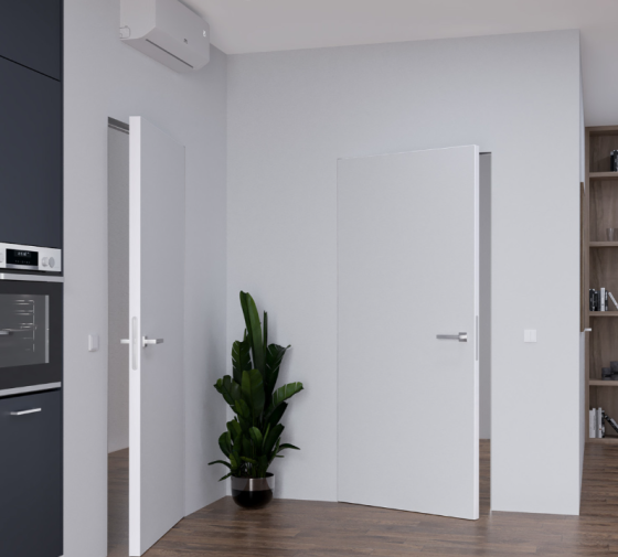Межкомнатные двери скрытого монтажа Abwehr Smart Invisible Outside Кромка белая 820х2005 мм Киев