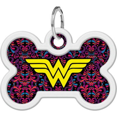 Адресник для животных WAUDOG Smart ID с QR паспортом "Чудо женщина 3", кость 40х28 мм (0640-1018) Винница - изображение 2