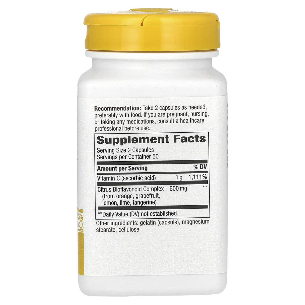 Витамин С (аскорбиновая кислота) Nature`s Way Vitamin C 1000 мг 100 капс Киев - изображение 2