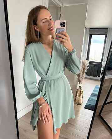 Женское стильное романтичное летнее платье софт Фисташка Одесса