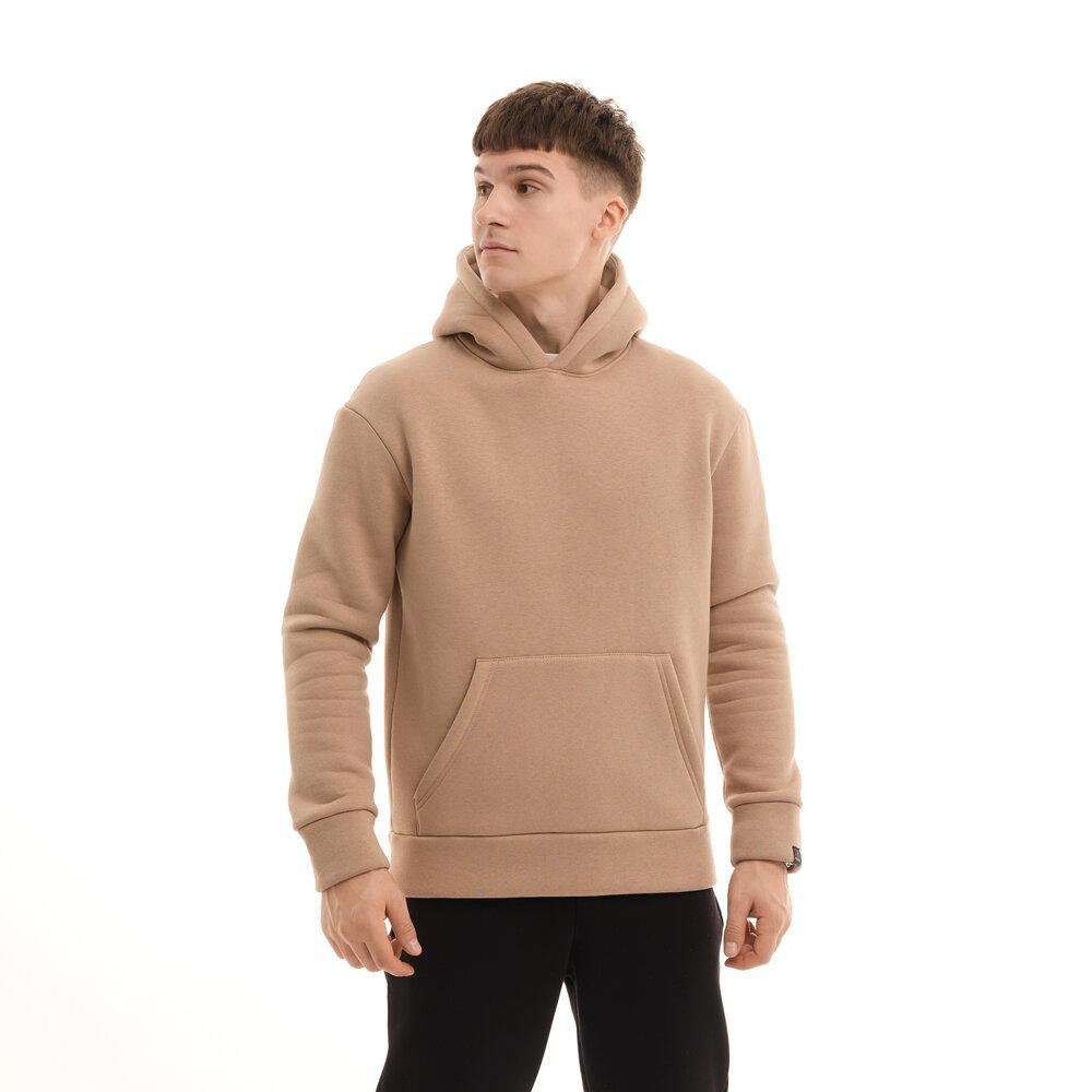 Тепле чоловіче худі на флісі з капюшоном пісочне Pobedov 008 ЗИМА Київ - фото 8