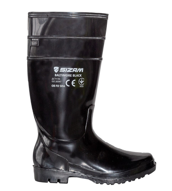 Сапоги рабочие защитные из ПВХ Sizam Baltimore Light Black 46 Ровно - изображение 11