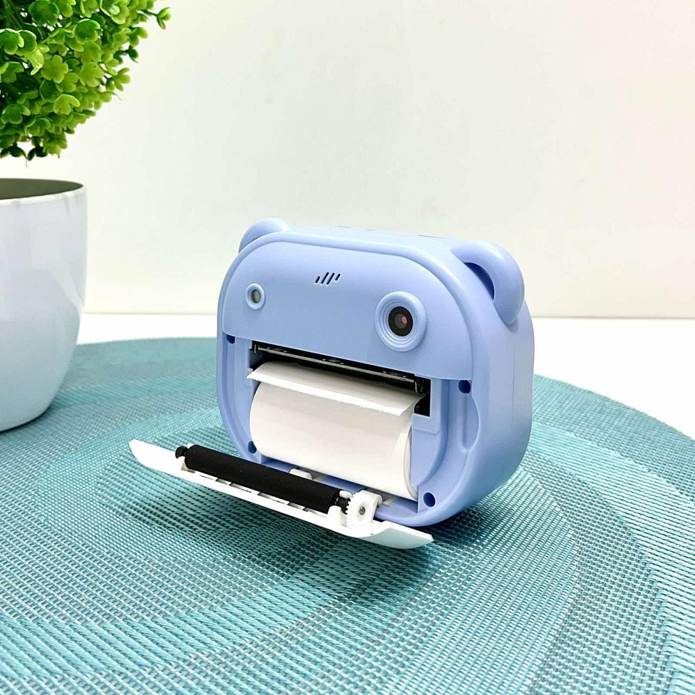 Фотоапарат-принтер фронтальна камера чб друк USB-кабель 2 рулони термопапір звук фото відео ігри SD роз'єм Блакитний (C 66631) Чернігів - фото 8