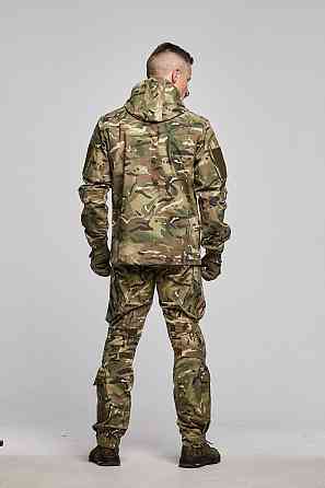 Чоловічі літні армійські посилені штани штурмові мультикам ,тактичні шатни ріп стоп з наколінниками і липучками під коліно Львів