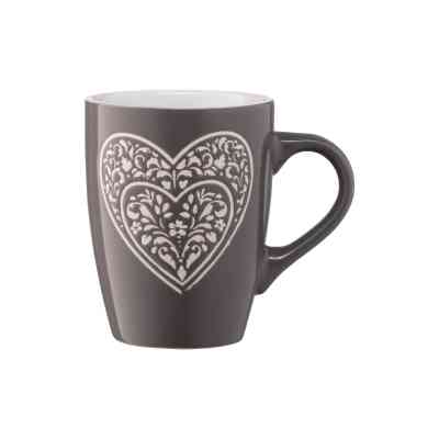Чашка Ardesto Heart 330 мл Deep Grey (AR3467DGR) Вінниця