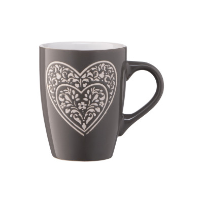 Чашка Ardesto Heart 330 мл Deep Grey (AR3467DGR) Вінниця - фото 3
