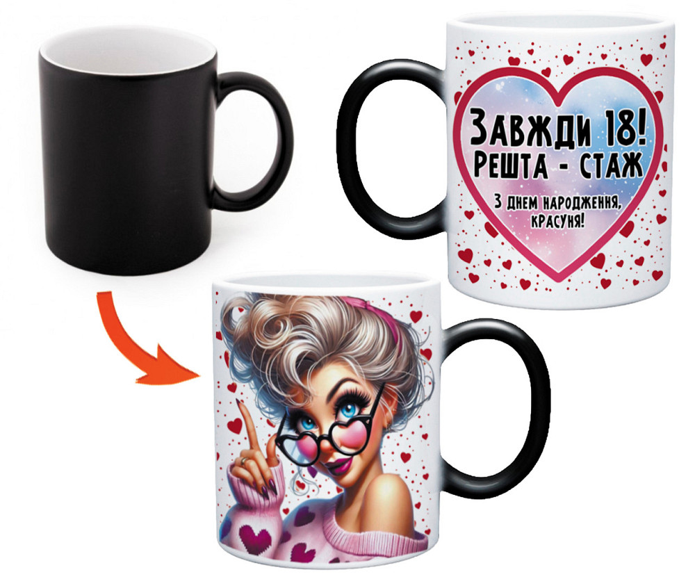 Подарочная кружка “Всегда 18! Остальное — стаж” 🎉💖 | Идеальный подарок подруге или коллеге на день рождения Одесса - изображение 6