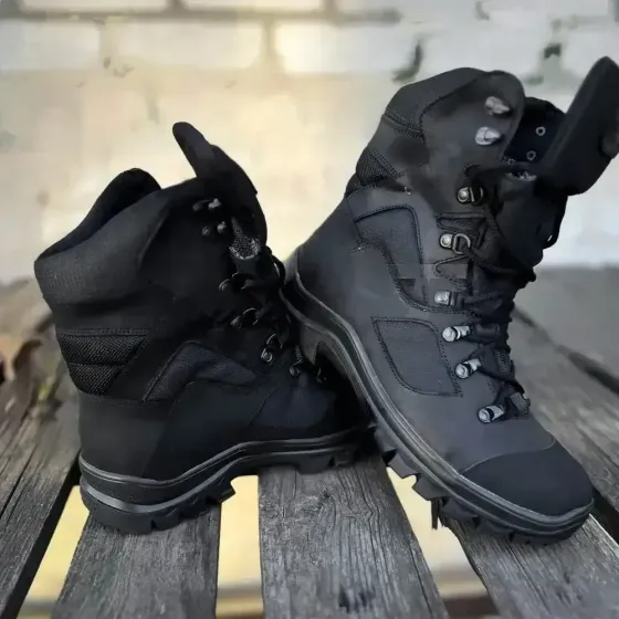 Берці тактичні демісезонні Stalker мембрана Gore-Tex чорні Запоріжжя