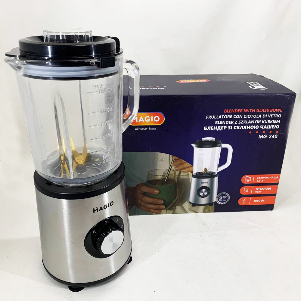 Електричний блендер блендери стаціонарні MAGIO MG-240 1000 Вт, Блендер електричний для смузі OK-56 Київ - фото 8