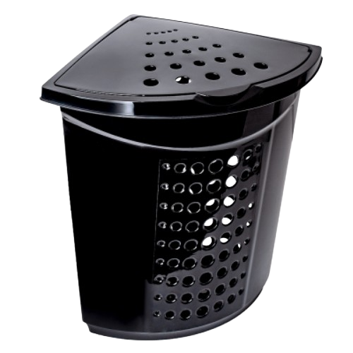 Кошик для білизни 45л кутовий чорний Алеана Житомир - изображение 1