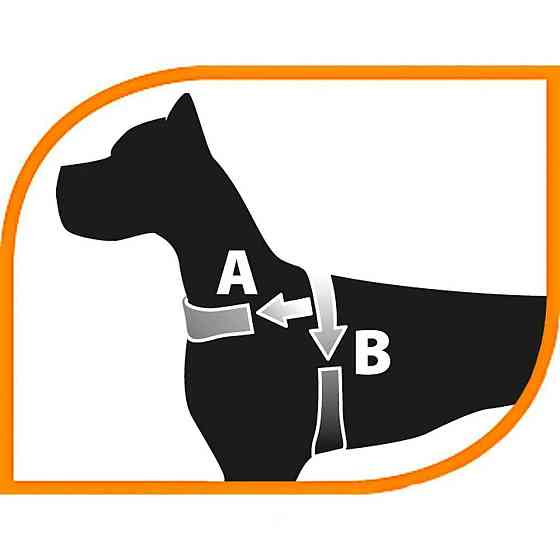 Нейлонова шлейка світловідражаюча норвезького типу для собак Ferplast Sport Dog P (Ферпласт Спорт Дог П) A: 48 см - B: 58 int 71 см - S, Сірий Запоріжжя