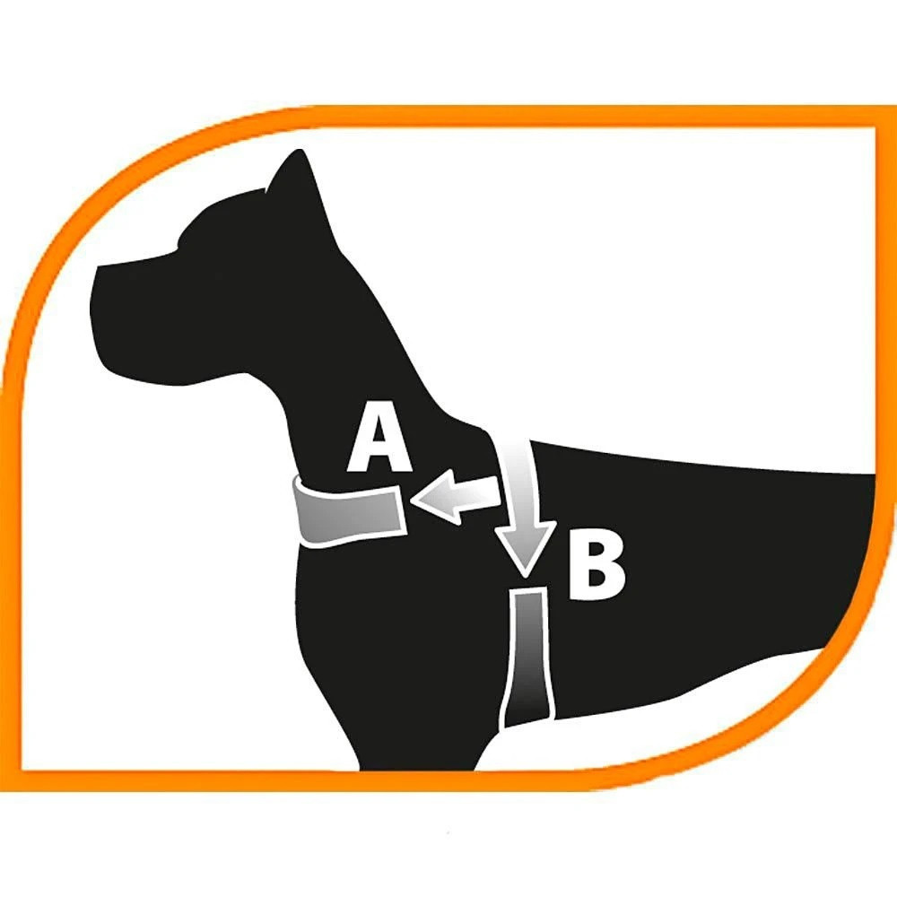 Нейлонова шлейка світловідражаюча норвезького типу для собак Ferplast Sport Dog P (Ферпласт Спорт Дог П) A: 48 см - B: 58 int 71 см - S, Сірий Запоріжжя - фото 6