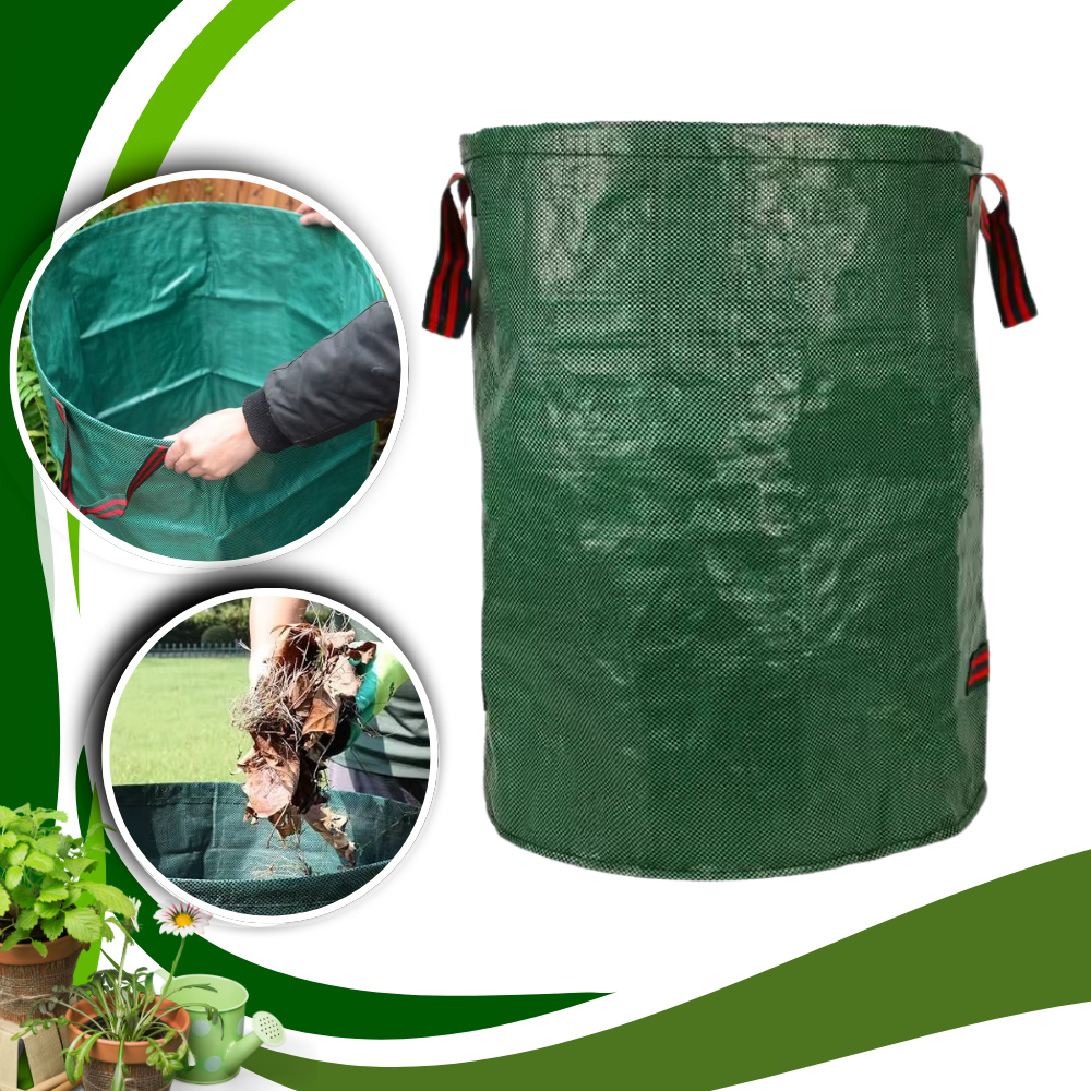 Мешок-сумка садовый для мусора тканевый многоразовый с ручкаками складываемый для сада и огорода объёмом 166 л Каменец-Подольский - изображение 1