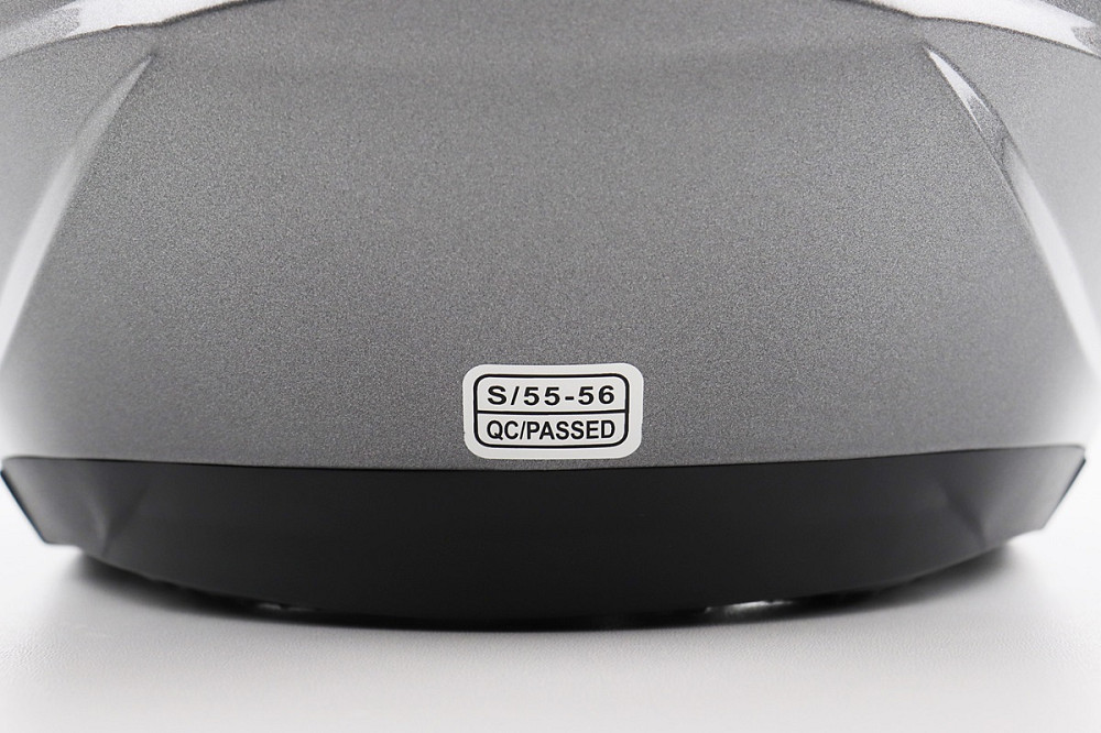 Шолом відкритий+відкидні окуляри BLD-708 S (55-56см), СІРИЙ глянець Киев - изображение 8