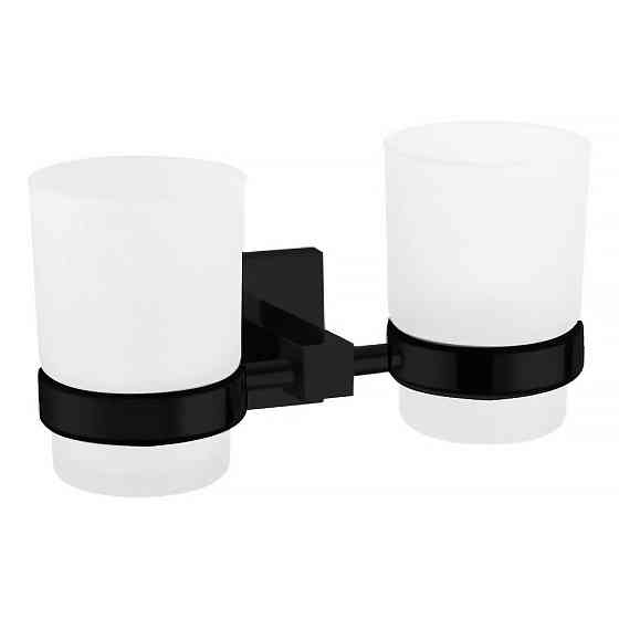 Стакан подвійний для зубних щіток VOLLE CUADRO de la noche чорний Київ