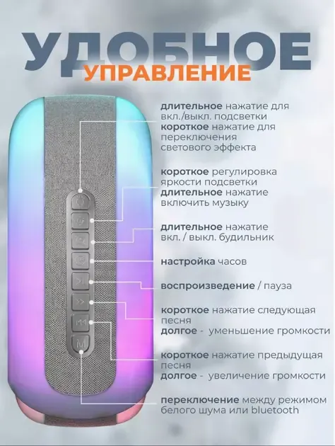 Беспроводная умная колонка ночник Улитка Conch Music Light 4 в 1 портативный RGB светильник с Bluetooth Коломия - фото 7