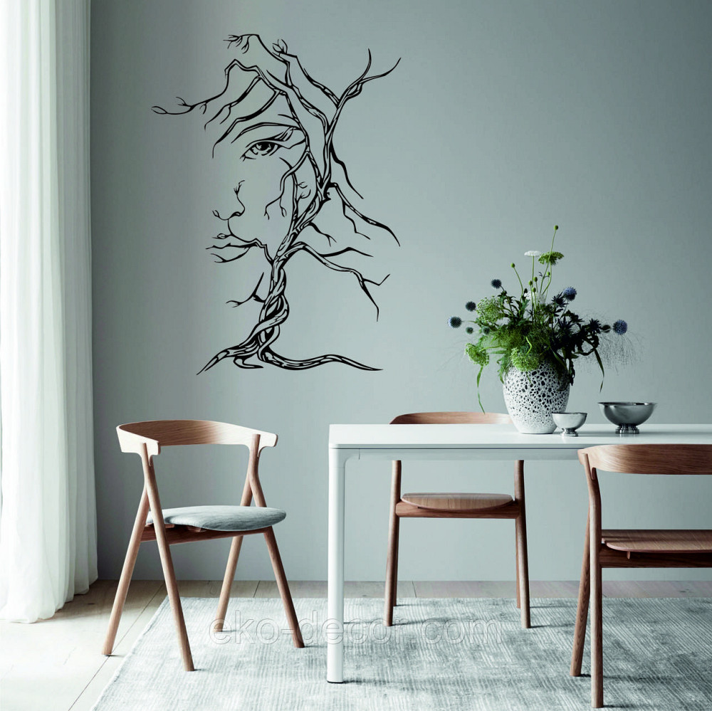 Декоративное настенное Панно «Дерево лицо» Декор на стену 110*80 см, Черный Киев - изображение 5