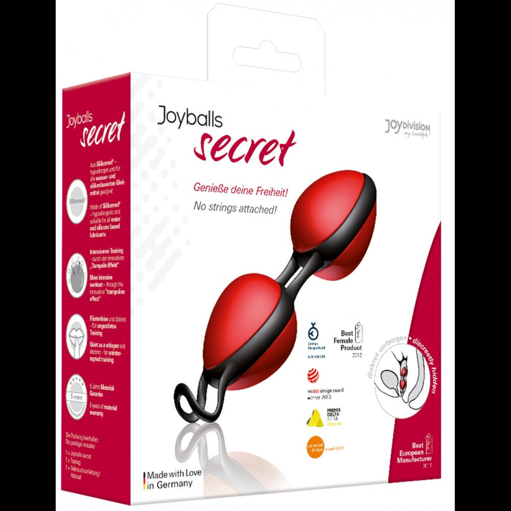 Вагинальные шарики JOYdivision Joyballs Secret, красные Sex Aura Киев - изображение 5