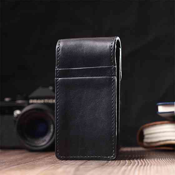 Ключниця футляр із натуральної шкіри GRANDE PELLE 22568 Чорний Київ