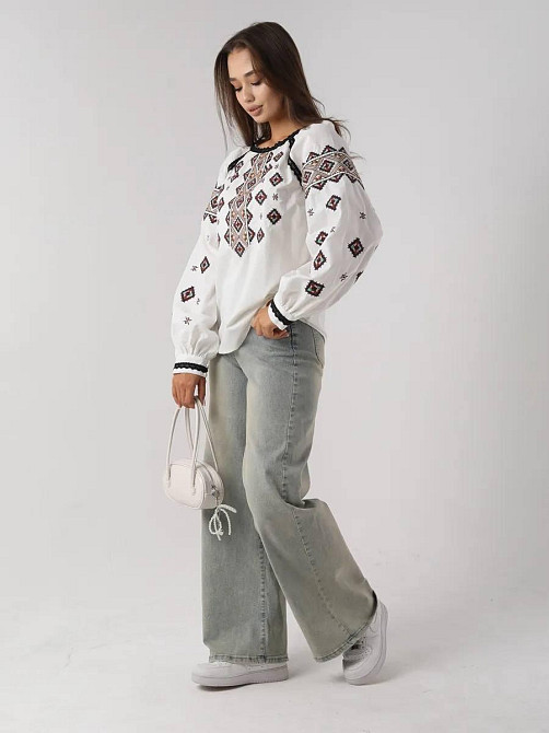 Женская современная вышиванка  80% хлопок, 20% полиэстер Одесса - изображение 7