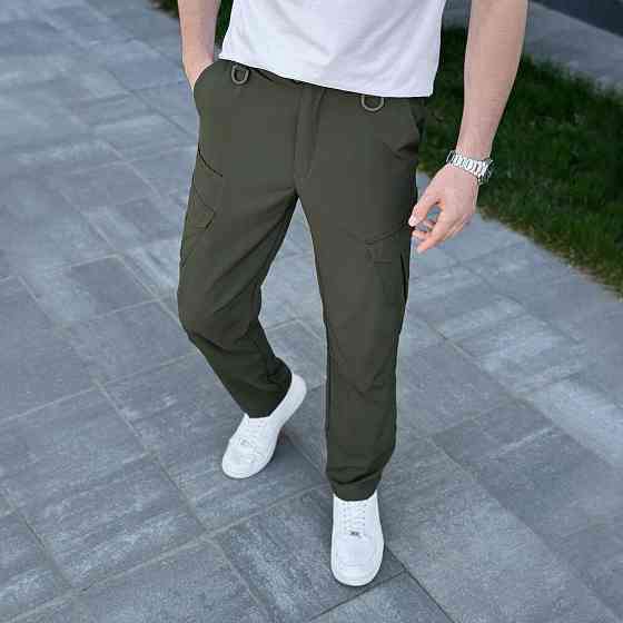 Штани карго чоловічі весняні з кишенями хакі Pobedov Tactical Soft Київ