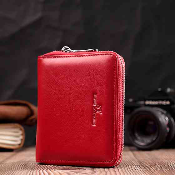 Симпатичный женский кошелек из натуральной кожи ST Leather 22448 Красный Киев