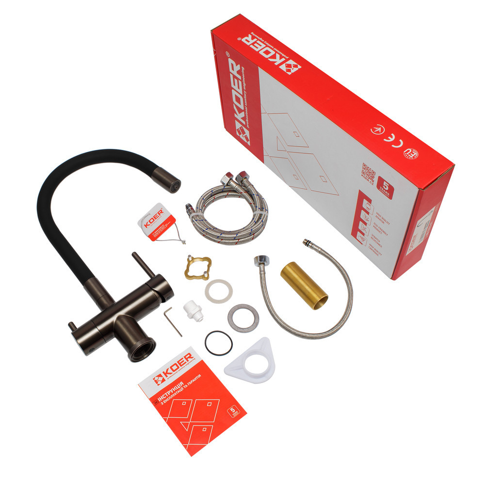 Кухонный смеситель Koer KB-72002-07 с фильтром для питьевой воды (KR5003) Харьков - изображение 5