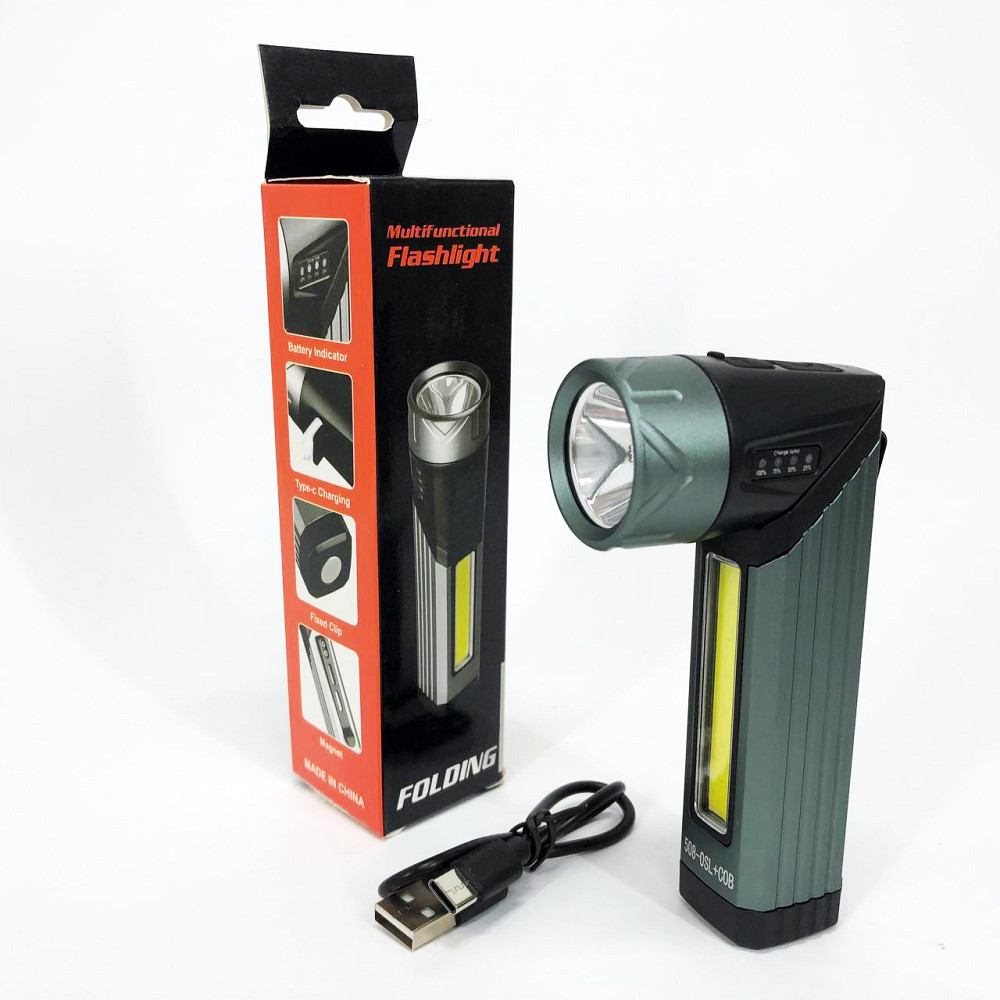 Фонарик мощный аккумуляторный для дома Police 508-OSL+COB, Мощный светодиодный фонарь BJ-51 Львов - изображение 6