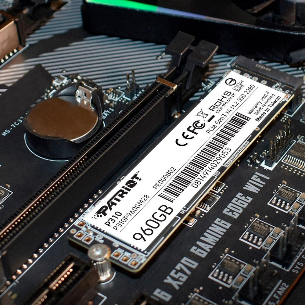 SSD диск накопитель M.2 Patriot P310 960GB NVMe 2280 PCIe 3.0x4 3D NAND TLC P310P960GM28 Одесса - изображение 7