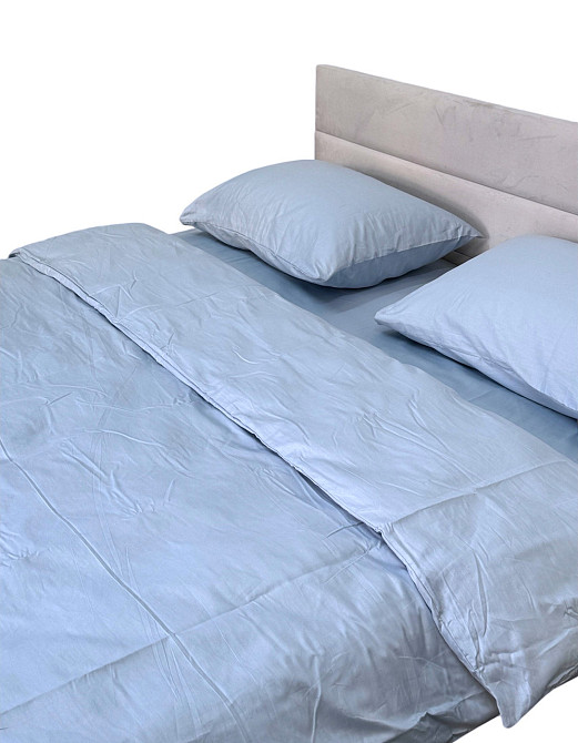 Ecotton Простирадло на резинці Ecotton 180х200 см із сатину (арт. 14-4206 Pearl Blue) світло-бл Киев - изображение 5