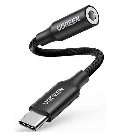 Переходник USB Type C на 3.5 мм Ugreen для наушников c DAC chip AV161 25836 (Черный) Николаев