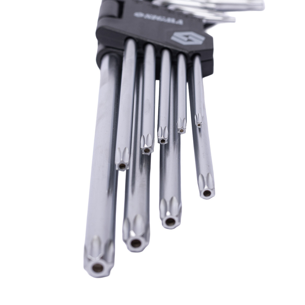 Ключи TORX 9шт T10-T50мм CrV (длинные с отверстием) SIGMA (4022231) Ровно - изображение 5