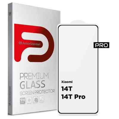 Скло захисне Armorstandart Pro Xiaomi 14T / 14T Pro Black (ARM79330) Вінниця