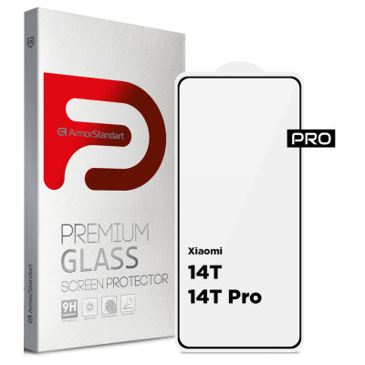 Скло захисне Armorstandart Pro Xiaomi 14T / 14T Pro Black (ARM79330) Вінниця - фото 1