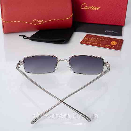 Жіночі стильні сонцезахисні окуляри Cartier (62870) silver Київ