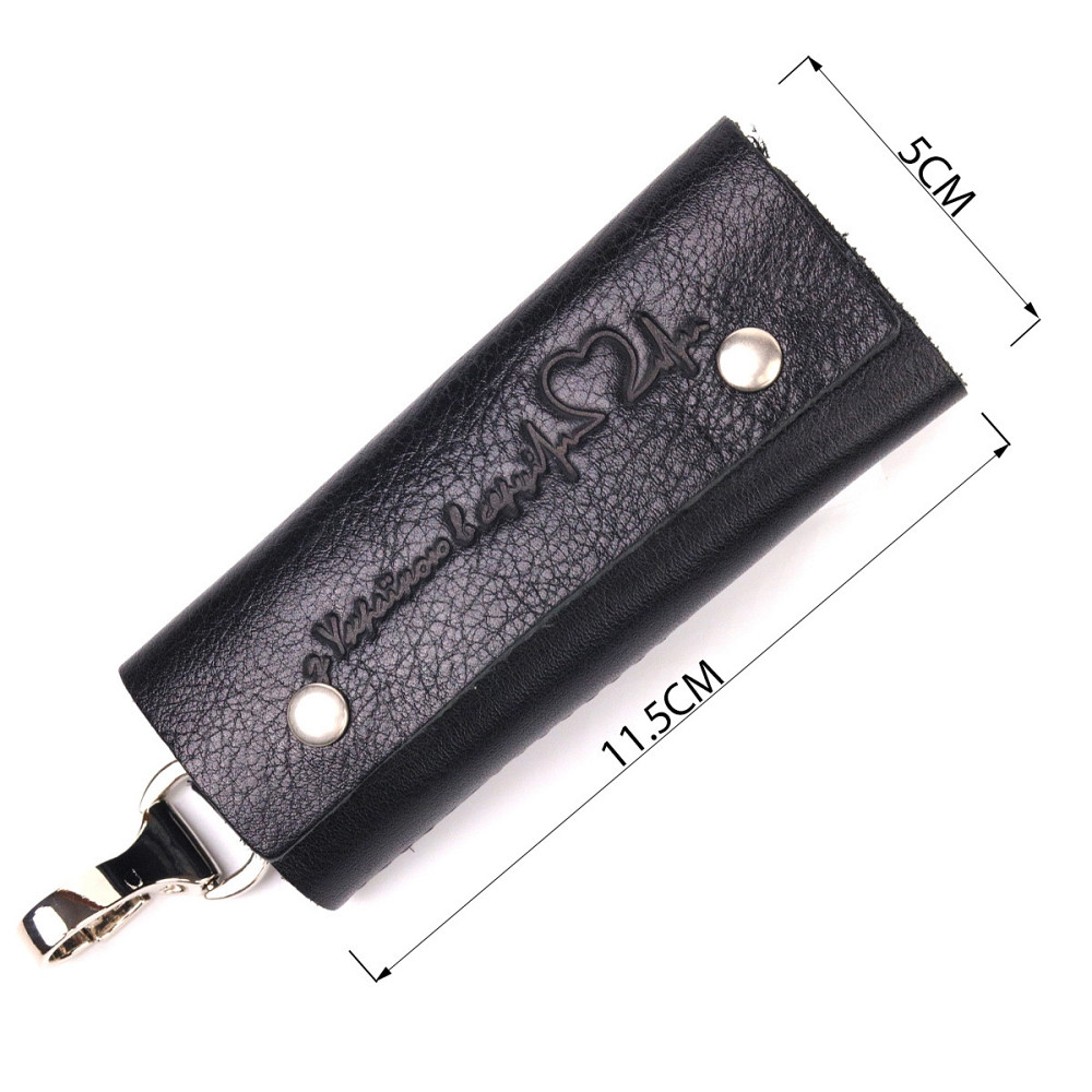 Практичная ключница в глянцевой коже Сердце GRANDE PELLE 16718 Черная Киев - изображение 3