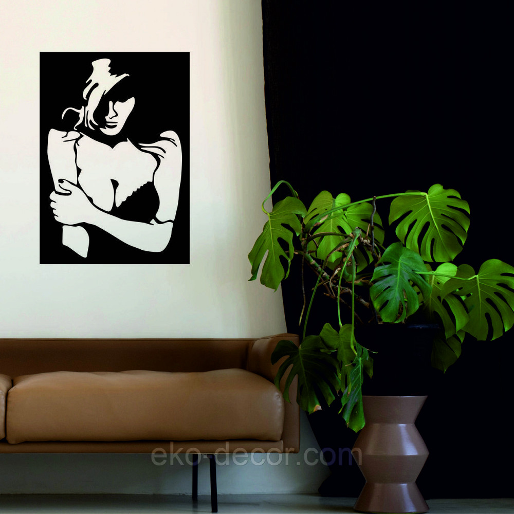 Декоративное настенное Панно «Силуэт женщины», Декор на стену Киев - изображение 2