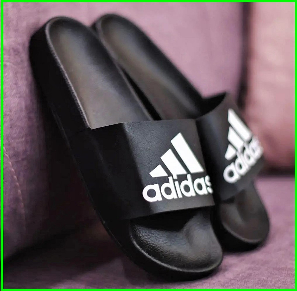 Мужские Шлёпанцы Тапочки Adidas Сланцы Адидас Чёрные (размеры: 41,42) Днепр - изображение 5