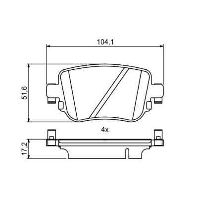 Тормозные колодки Bosch 0986494797 Винница