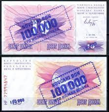 Босния и Герцеговина 100000 динари 1993г UNC P-34 Полтава - изображение 1