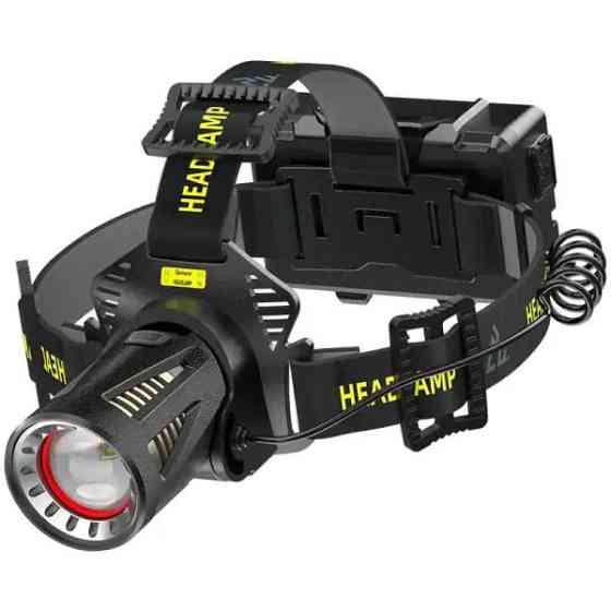 Фонарь налобный H610-WHITE LASER LED PM50-TG, сенсор движения, 3x18650, Power Bank JA-23 Київ