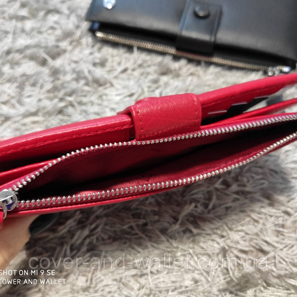 Стильний жіночий гаманець клатч на багато карток червоного кольору ST 1432 Київ - фото 7