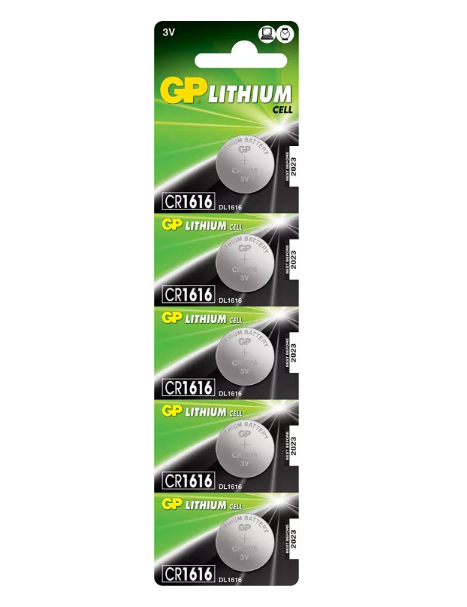 Батарейка таблетка GP CR1616 3.0 V літієва 5 шт блістер Рівне - фото 1