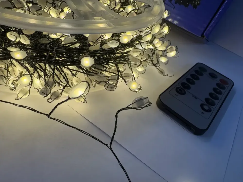 Гирлянда зеленый провод таймер пульт ДУ режимы 6Вт 50м 1500LED (теплый белый) BG-LINE-50M1500-WW-2 Одесса - изображение 5