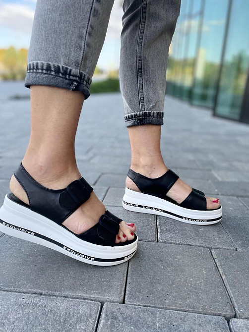 teona Босоніжки жіночі TEONA 134 чорні (літо, шкіра натуральна) (4098) Коломия - фото 4