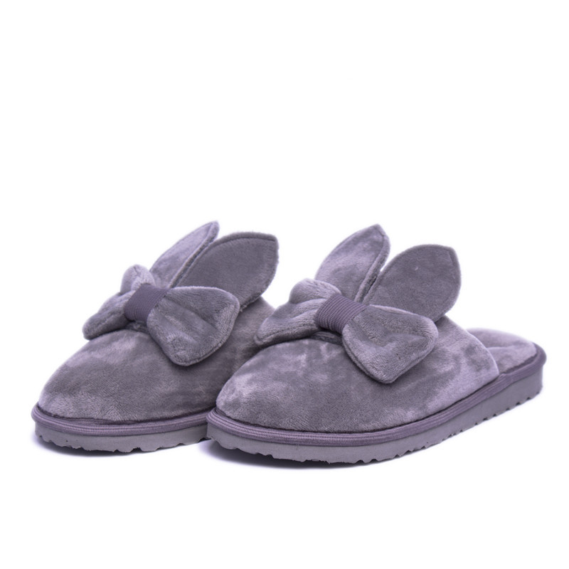 Капці жіночі закриті PaGo "Зайчики" сірий велюр Одеса - фото 3