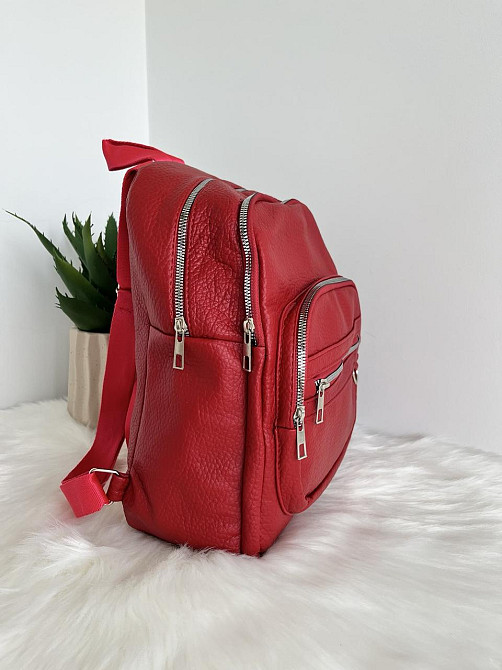 Рюкзак городской молодежный женский красный Киев - изображение 10