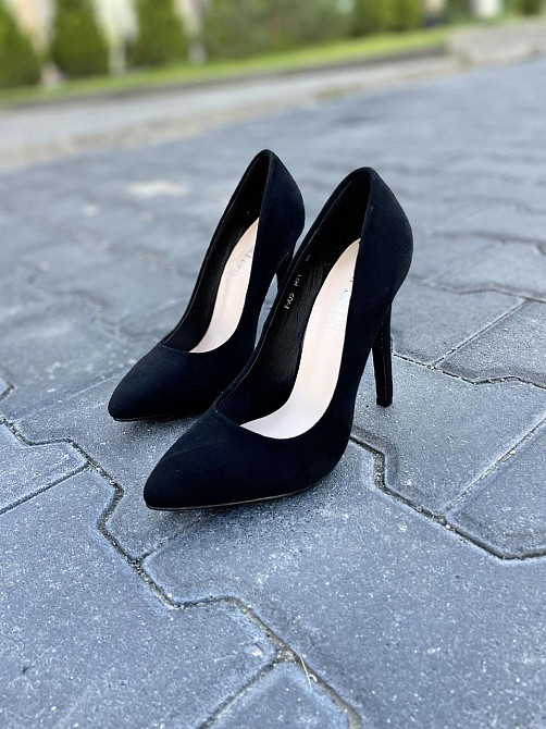 Туфлі жіночі LENA MELIANI чорні еко-замша каблук 11.5см 38р. (3560) Коломыя - изображение 1