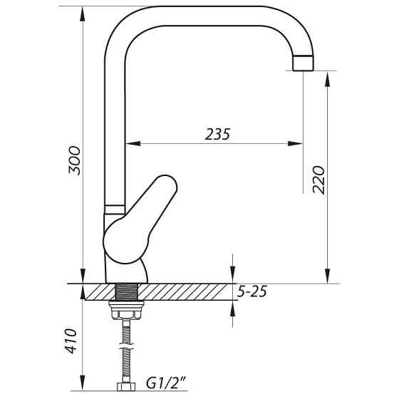 Сучасний кухонний змішувач Zerix SOP7 045 з комфортним керуванням ZX2652 Харків